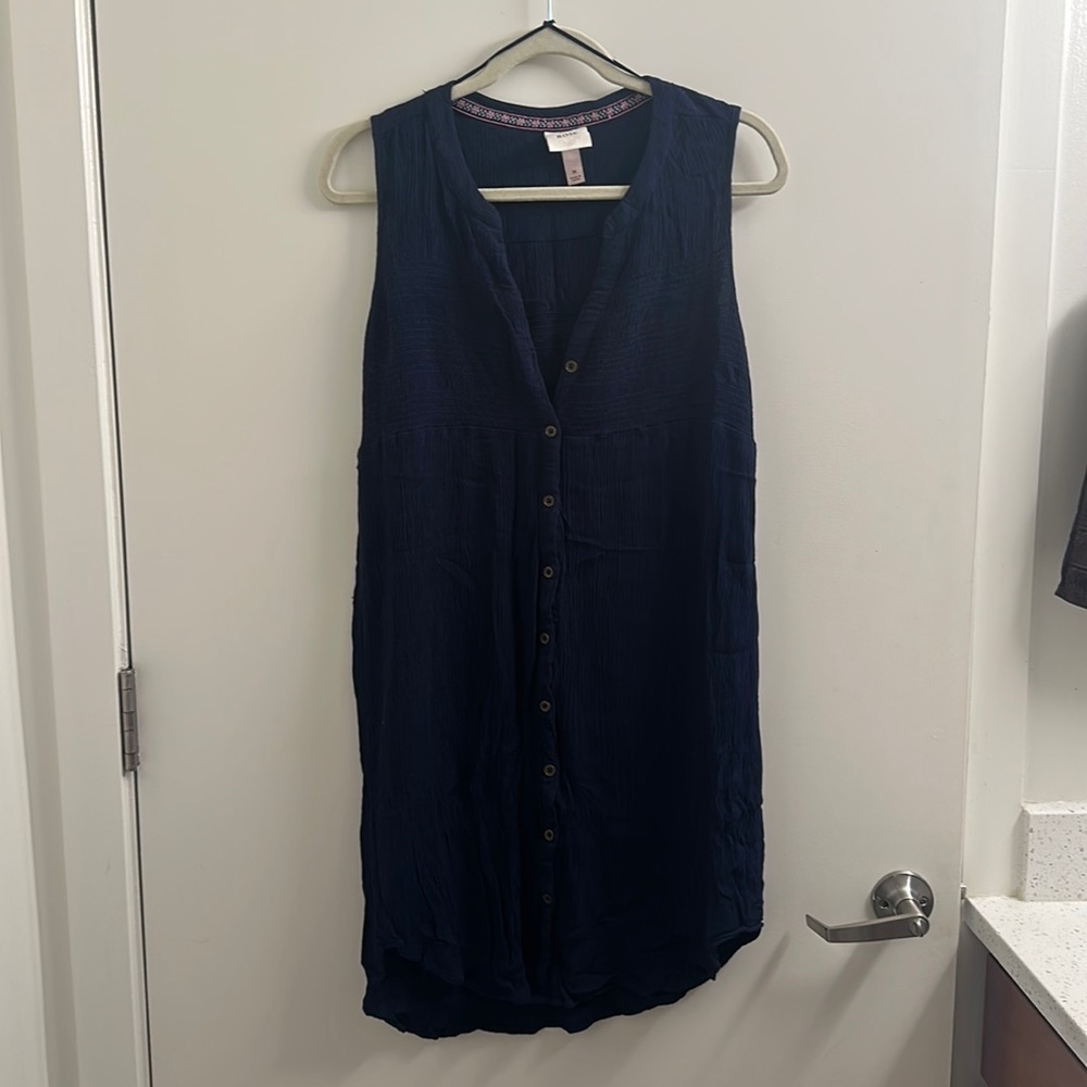 Navy blue midi sundress